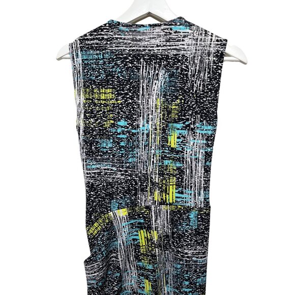 BCBGMAXAZRIA Abstract Print Ruched Sheath Dress XS - Picture 10 of 14